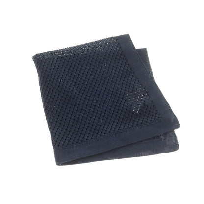【中古】パオロ アルビザッティ PAOLO ALBIZZATI シルクニット ポケットチーフ ネイビー【 状態ランクB 】【 メンズ 】