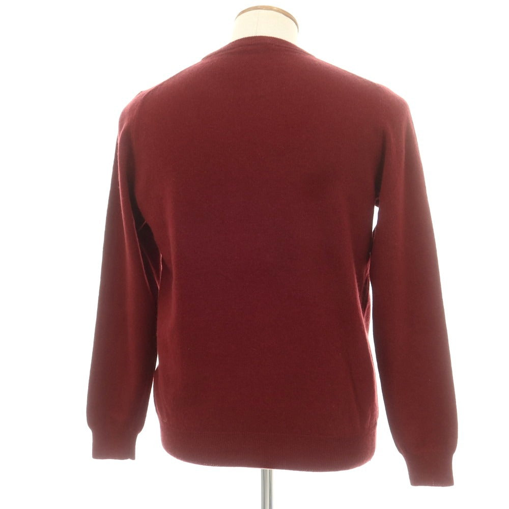 【中古】ザノーネ ZANONE ウールカシミヤ クルーネック プルオーバーニット ボルドー【 48 】【 状態ランクB 】【 メンズ 】