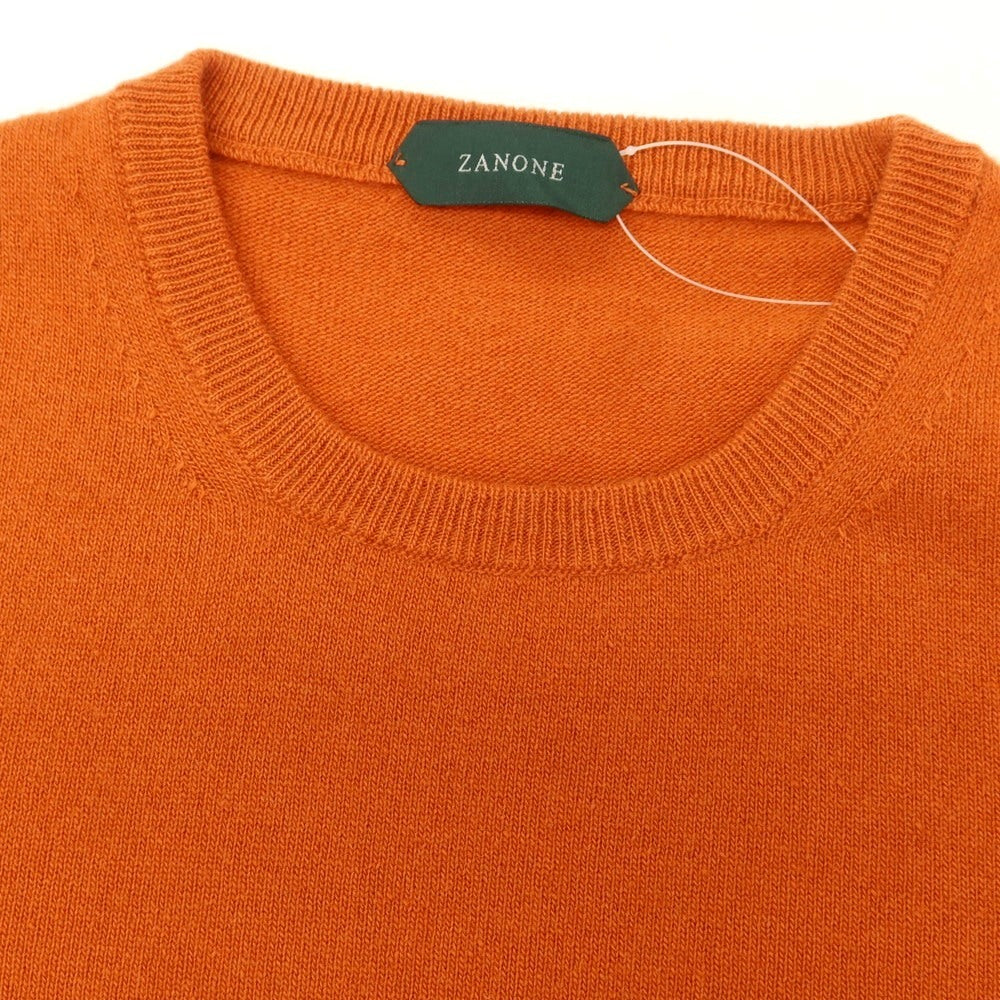 【中古】ザノーネ ZANONE ウールカシミヤ クルーネック プルオーバーニット オレンジ【サイズ48】【 状態ランクB 】【 メンズ 】 [CPD]