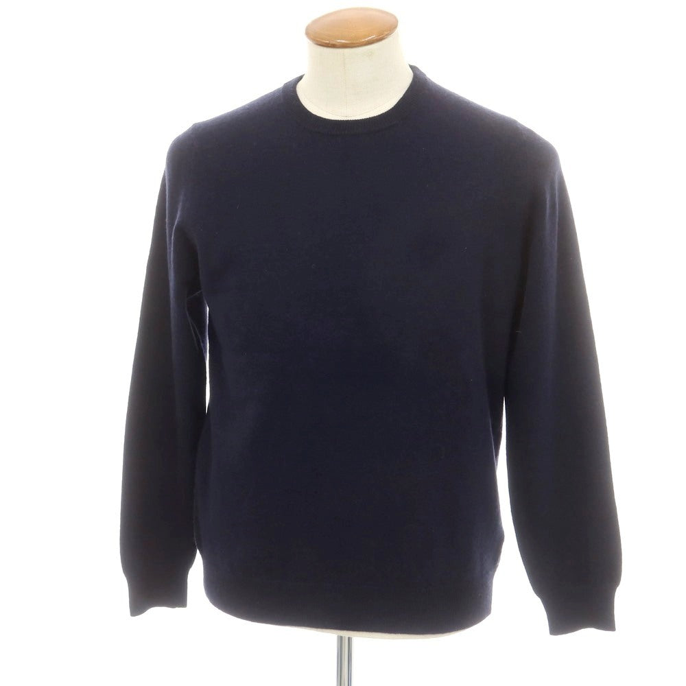 【中古】ザノーネ ZANONE ウールカシミヤ クルーネック プルオーバーニット ネイビー【 48 】【 状態ランクB 】【 メンズ 】