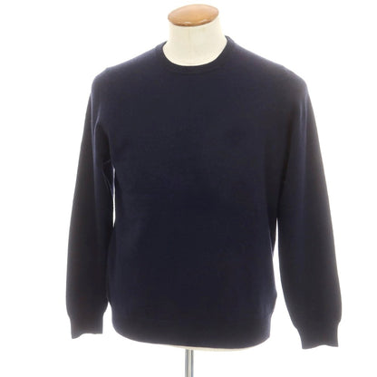 【中古】ザノーネ ZANONE ウールカシミヤ クルーネック プルオーバーニット ネイビー【 48 】【 状態ランクB 】【 メンズ 】