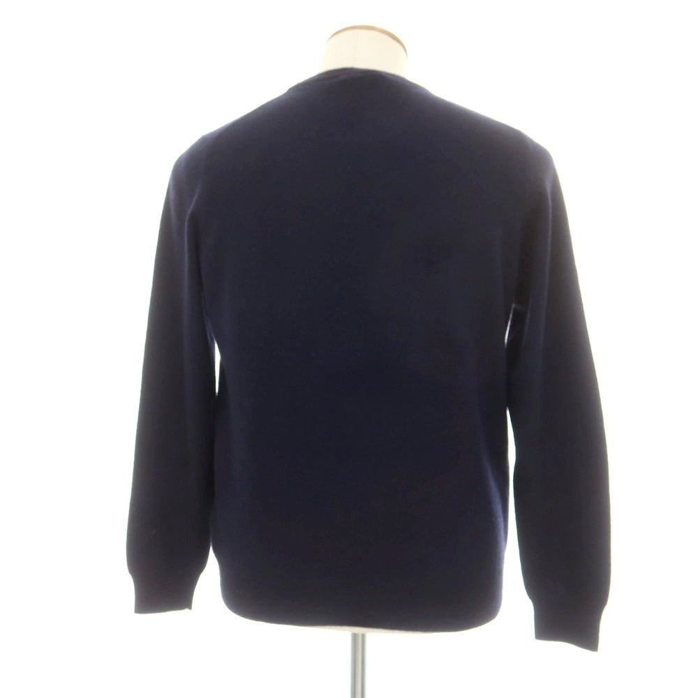 【中古】ザノーネ ZANONE ウールカシミヤ クルーネック プルオーバーニット ネイビー【 48 】【 状態ランクB 】【 メンズ 】
