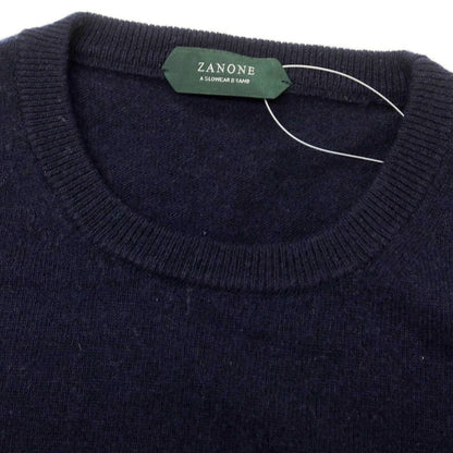 【中古】ザノーネ ZANONE ウールカシミヤ クルーネック プルオーバーニット ネイビー【 48 】【 状態ランクB 】【 メンズ 】