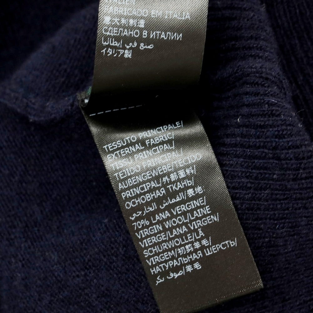 【中古】ザノーネ ZANONE ウールカシミヤ クルーネック プルオーバーニット ネイビー【 48 】【 状態ランクB 】【 メンズ 】