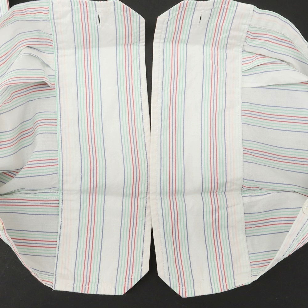 【中古】マッシモアルバ massimo alba コットン カジュアルシャツ ホワイトxライトグリーン【 M 】【 状態ランクB 】【 メンズ 】