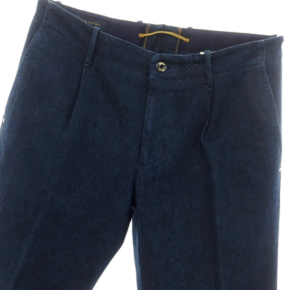 【中古】インコテックス INCOTEX INDIGO CHINO ストレッチデニム スラックスパンツ ネイビーインディゴ【 34 】【 状態ランクB 】【 メンズ 】