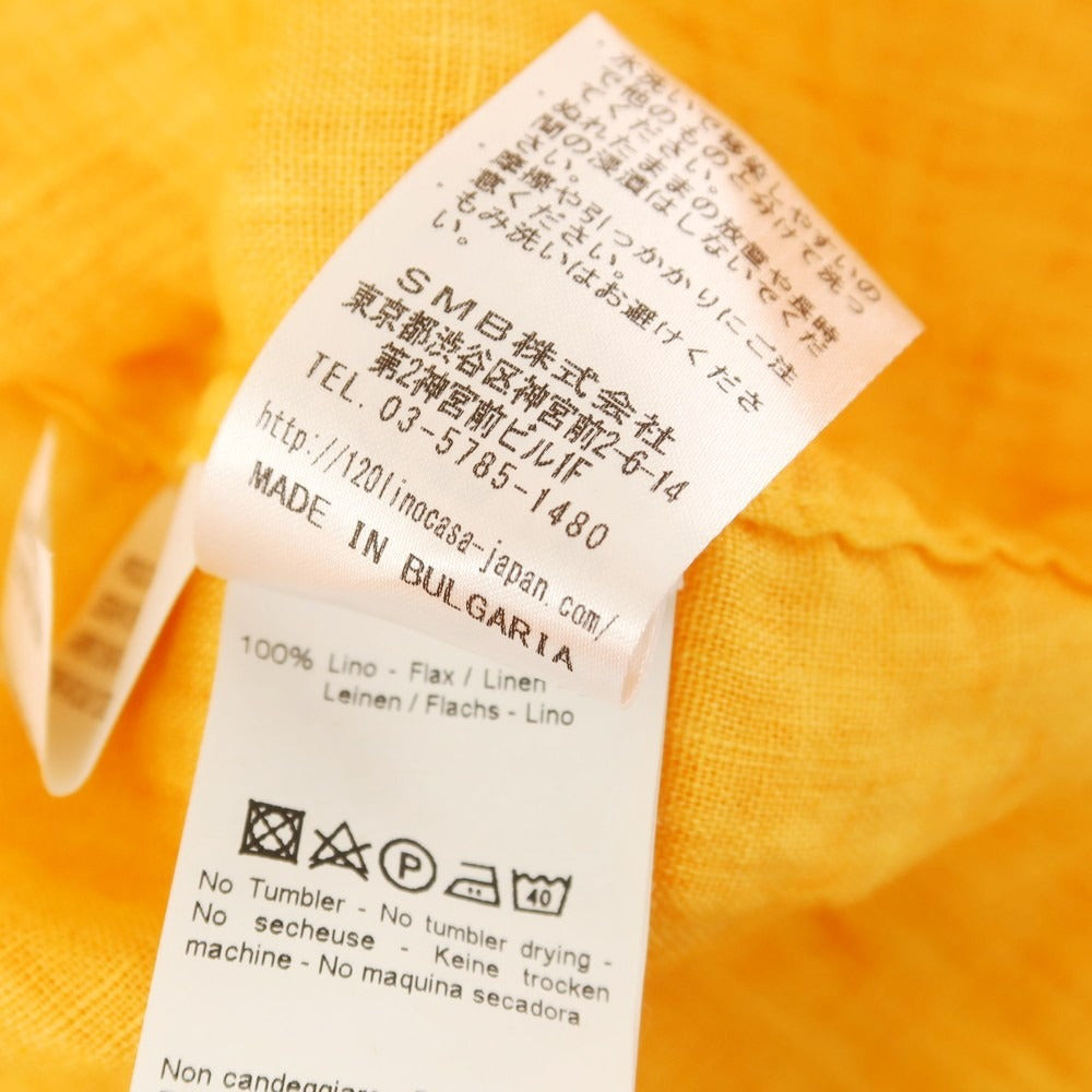 【中古】120パーセント リノ 120% lino リネン カジュアルシャツ オレンジ【 S 】【 状態ランクB 】【 メンズ 】