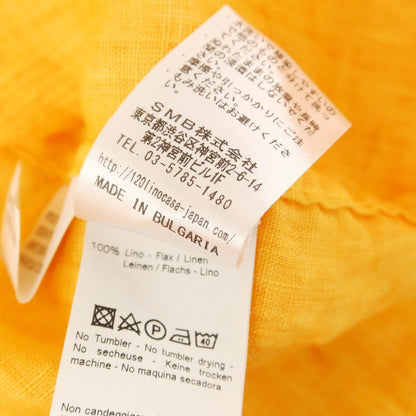 【中古】120パーセント リノ 120% lino リネン カジュアルシャツ オレンジ【 S 】【 状態ランクB 】【 メンズ 】