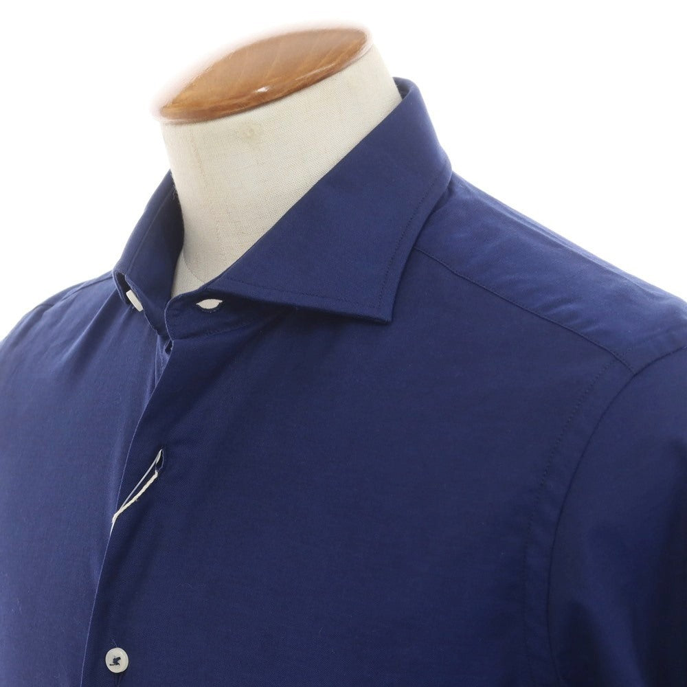 [Used] [Unused] Alessandro Gherardi ALESSANDRO GHERARDI Cotton Wide Collar Casual Shirt Navy [39] [Condition Rank S] [Men&