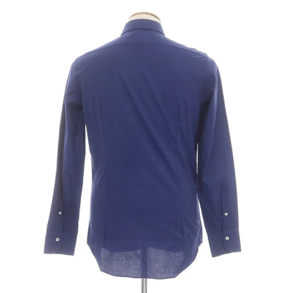 [Used] [Unused] Alessandro Gherardi ALESSANDRO GHERARDI Cotton Wide Collar Casual Shirt Navy [39] [Condition Rank S] [Men&