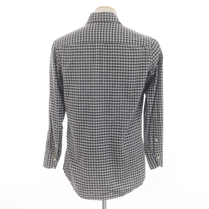 [Used] LUCA AVITAVIRE Check cotton horizontal collar casual shirt charcoal gray x light gray [No description (S rank)] [Condition rank B] [Men&