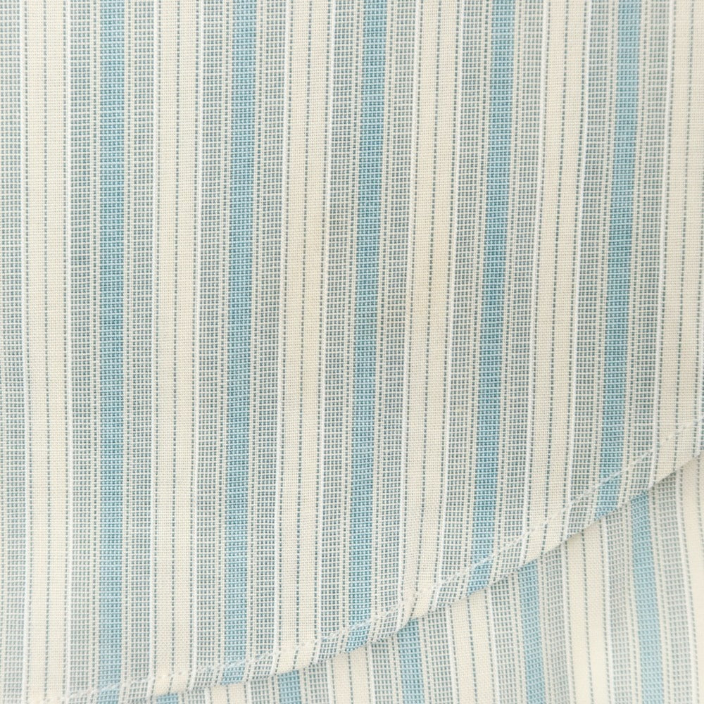 [New Outlet] Salvatore Piccolo Striped Cotton Button-Down Shirt Ivory x Mint Blue [41] [Condition Rank N-] [Men&