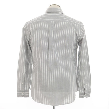 [New] Salvatore Piccolo Striped Cotton Button-down Casual Shirt Gray x White [41] [Condition Rank N] [Men&