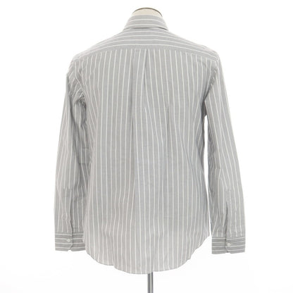 [New] Salvatore Piccolo Striped Cotton Button-down Casual Shirt Gray x White [42] [Condition Rank N] [Men&