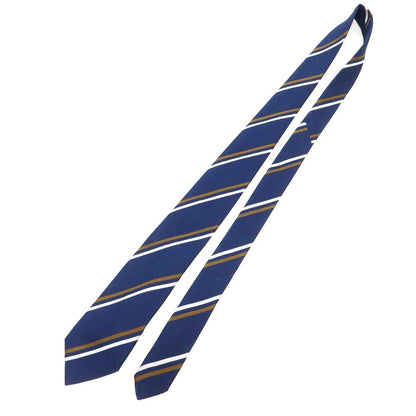 [New] Stefano Bigi Silk Striped Necktie Navy x Brown [Condition Rank N] [Men&