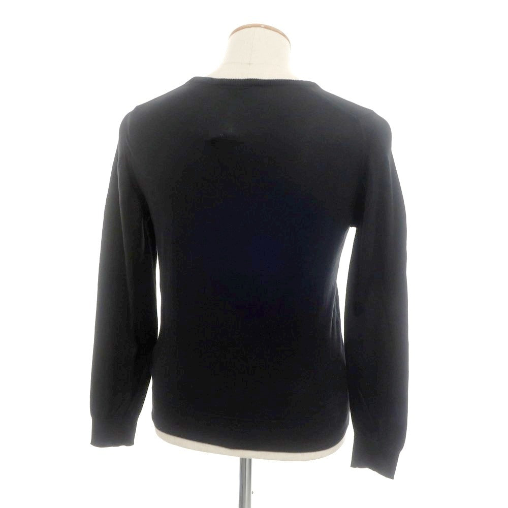 【中古】ジョンスメドレー JOHN SMEDLEY ハイゲージ コットン クルーネック プルオーバーニット ブラック【 S 】【 状態ランクC 】【 メンズ 】