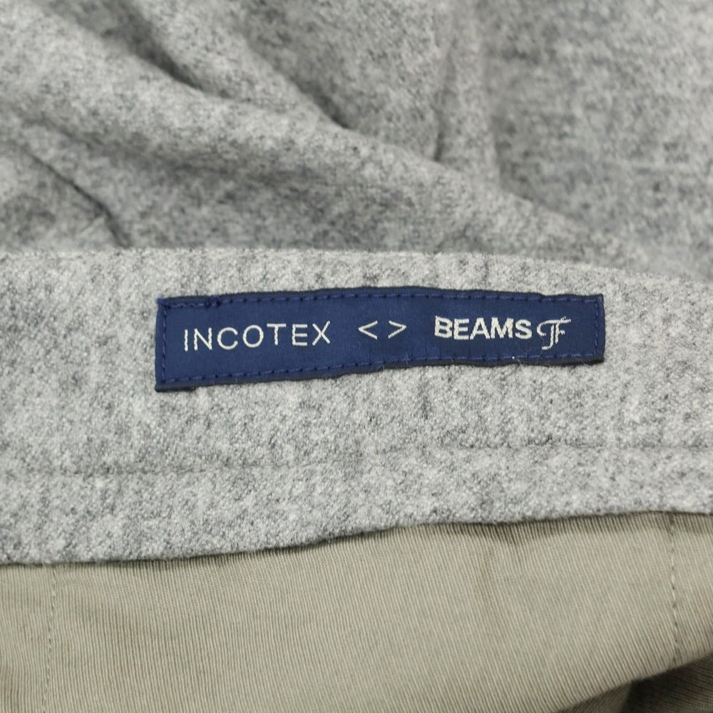 【中古】インコテックス INCOTEX BEAMS F別注 ウール イージースラックスパンツ メランジグレー【 44 】【 状態ランクA 】【 メンズ 】
