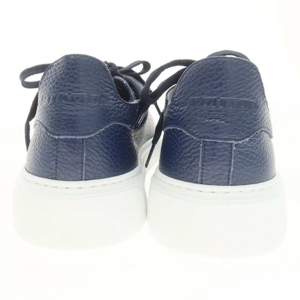 【新品】ストックトン STOKTON シュリンクレザー スニーカー ネイビー【 39 】【 状態ランクN 】【 メンズ 】