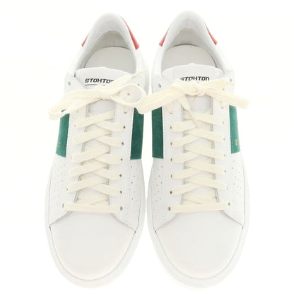 【新品】ストックトン STOKTON レザー スニーカー ホワイトxグリーン×レッド【 40 】【 状態ランクN 】【 メンズ 】