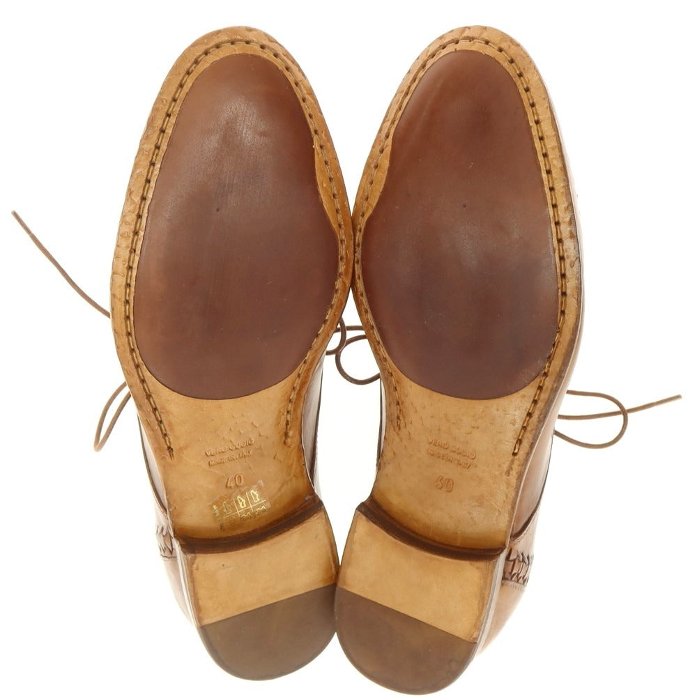 【新品】キング タルトフォリー King Tartufoli レザー レースアップモカシン ドレスシューズ ライトブラウン【サイズ40】【 状態ランクN 】【 メンズ 】[EPD]