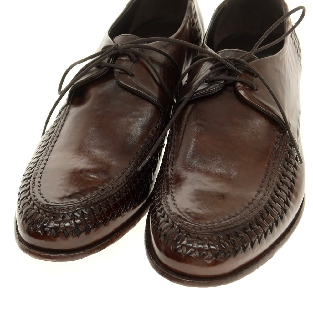 [New] King Tartufoli Intrecciato Derby Shoes Dark Brown [39] [Condition Rank N] [Men&