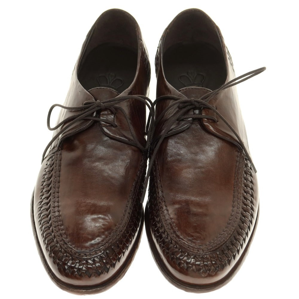 [New] King Tartufoli Intrecciato Derby Shoes Dark Brown [40] [Condition Rank N] [Men&