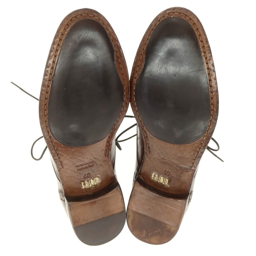 [New] King Tartufoli Intrecciato Derby Shoes Dark Brown [40] [Condition Rank N] [Men&