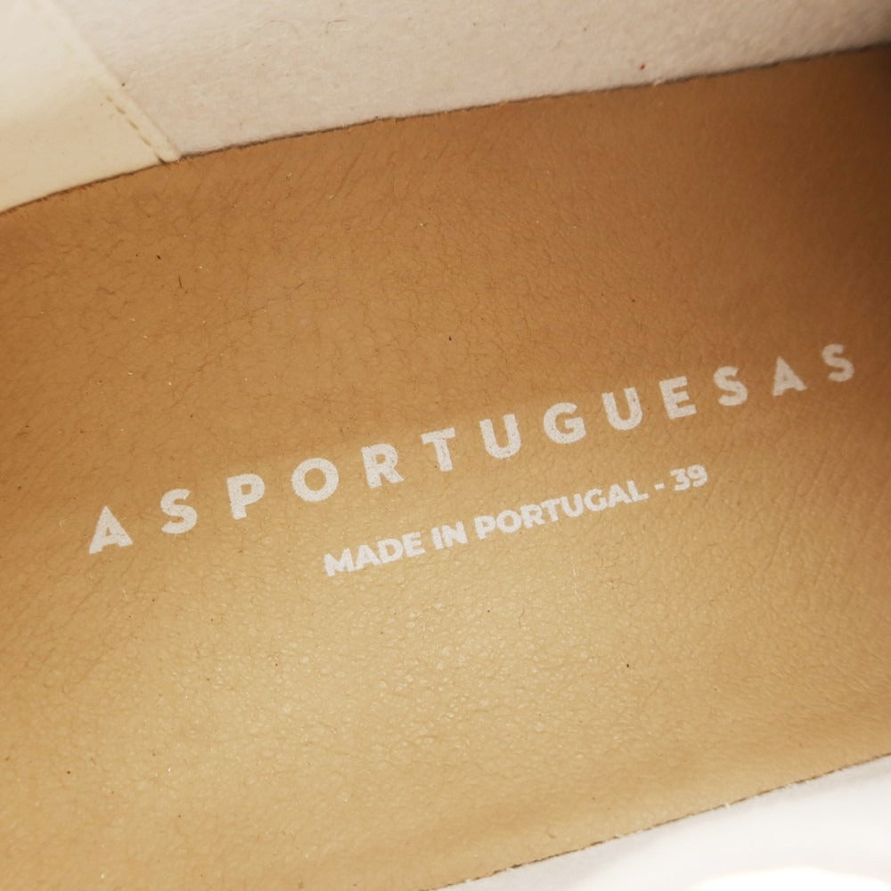 【新品】アズポートゲサス ASPORTUGUESAS エコレザー ローカット スニーカー ホワイト【 39 】【 状態ランクN 】【 メンズ 】