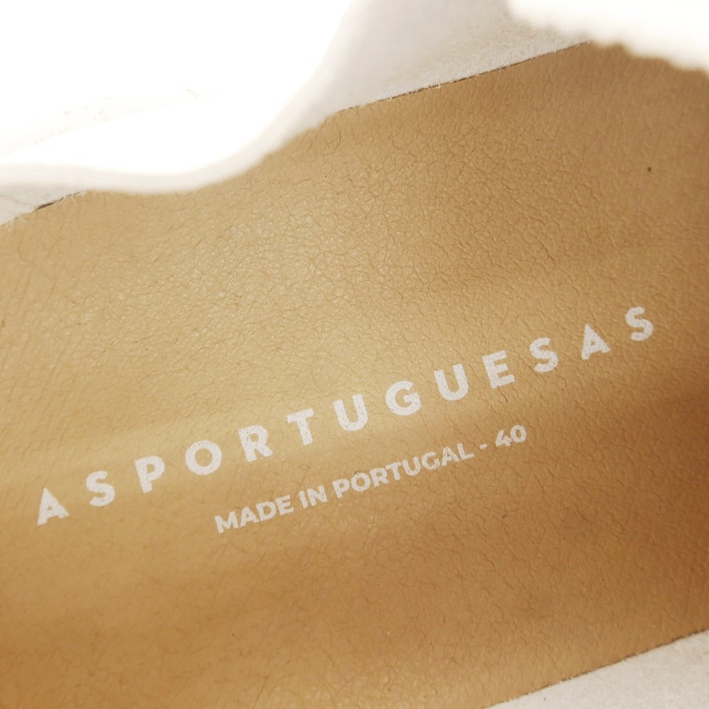【新品】アズポートゲサス ASPORTUGUESAS エコレザー ローカット スニーカー ホワイト【 40 】【 状態ランクN 】【 メンズ 】