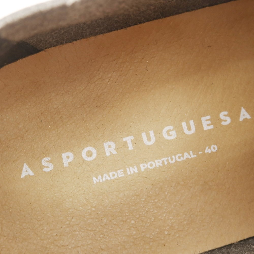 [New] ASPORTUGUESAS Eco Leather Low Cut Sneakers Black [40] [Condition Rank N] [Men&