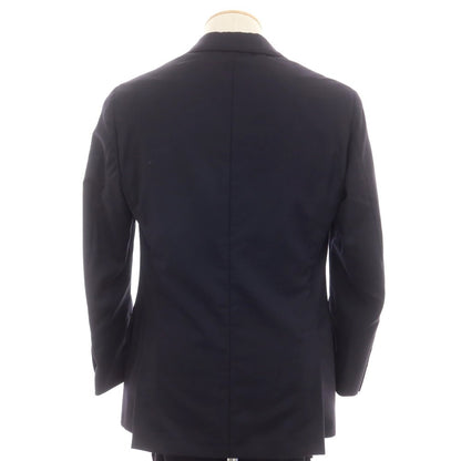 【中古】ラルディーニ LARDINI ウール 3つボタンスーツ ネイビー【 44 】【 状態ランクB 】【 メンズ 】