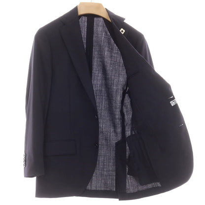 【中古】ラルディーニ LARDINI ウール 3つボタンスーツ ネイビー【 44 】【 状態ランクB 】【 メンズ 】