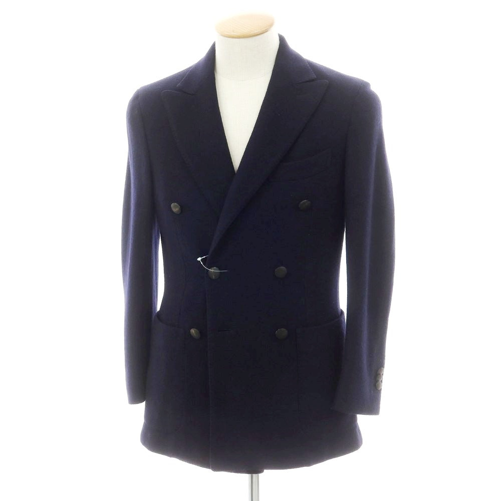 【中古】モンテドーロ Montedoro ウールジャージー ダブル テーラードジャケット ネイビー【 44 】【 状態ランクB 】【 メンズ 】
