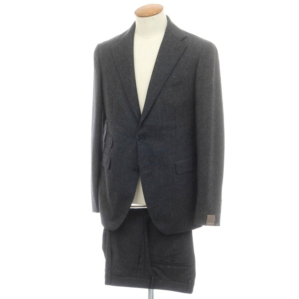 【中古】【未使用】タリアトーレ TAGLIATORE フランネルウール 2つボタンスーツ グレー【 48 】【 状態ランクS 】【 メンズ 】