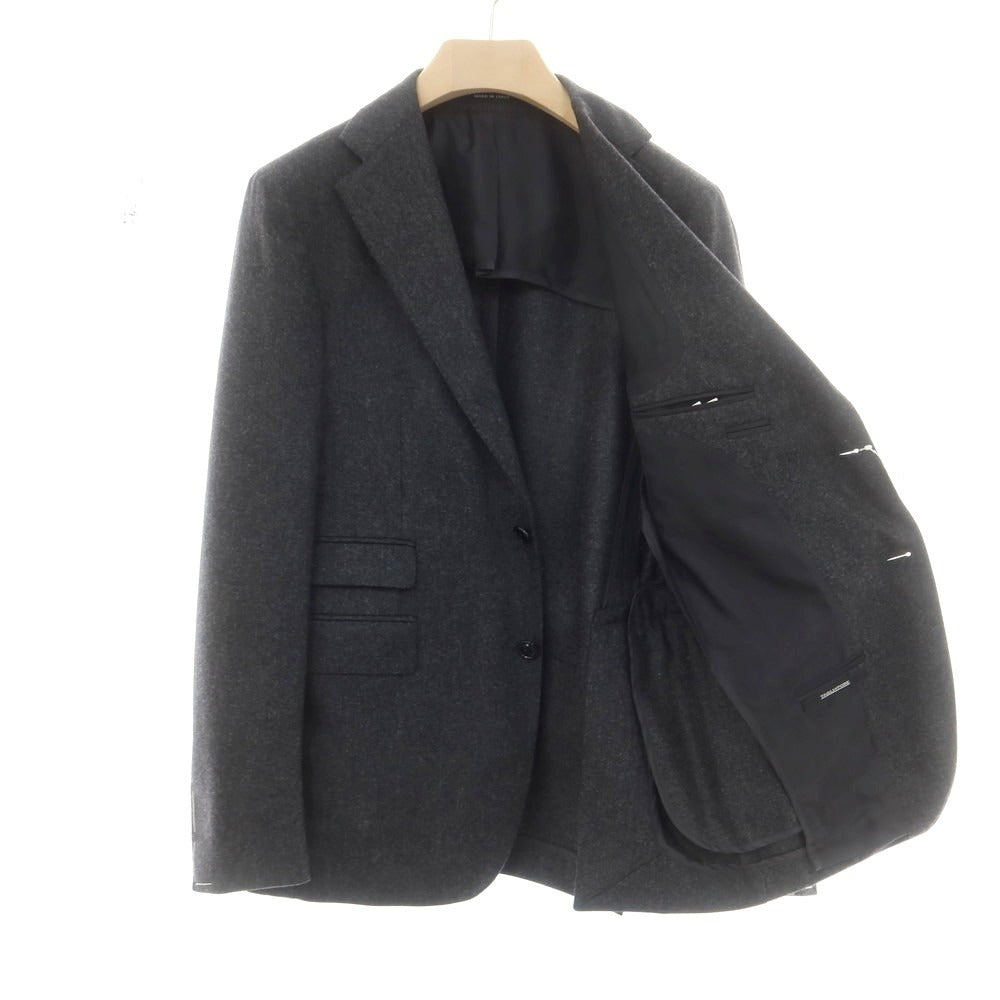 【中古】【未使用】タリアトーレ TAGLIATORE フランネルウール 2つボタンスーツ グレー【 48 】【 状態ランクS 】【 メンズ 】