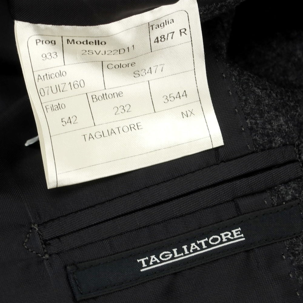 【中古】【未使用】タリアトーレ TAGLIATORE フランネルウール 2つボタンスーツ グレー【 48 】【 状態ランクS 】【 メンズ 】