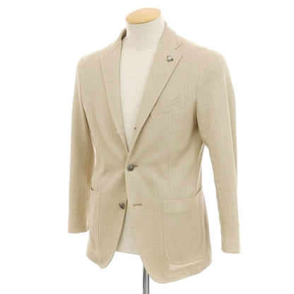 [Used] TAGLIATORE Cotton Jersey Tailored Jacket Light Beige [44] [Condition Rank B] [Men&
