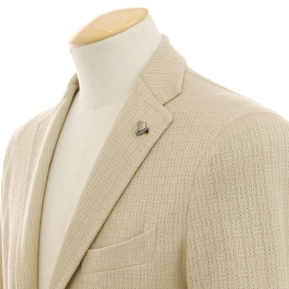 [Used] TAGLIATORE Cotton Jersey Tailored Jacket Light Beige [44] [Condition Rank B] [Men&