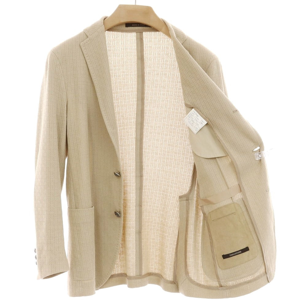 [Used] TAGLIATORE Cotton Jersey Tailored Jacket Light Beige [44] [Condition Rank B] [Men&