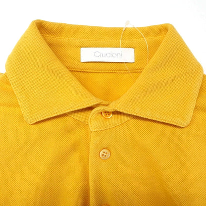 【中古】クルチアーニ CRUCIANI コットン 鹿の子 半袖ポロシャツ イエロー【 46 】【 状態ランクB 】【 メンズ 】