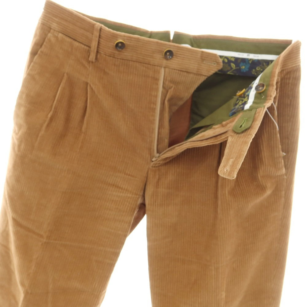 【中古】ピーティートリノ PT TORINO ストレッチ コットン 中太畝 コーデュロイパンツ キャメルベージュ系【 46 】【 状態ランクB 】【 メンズ 】