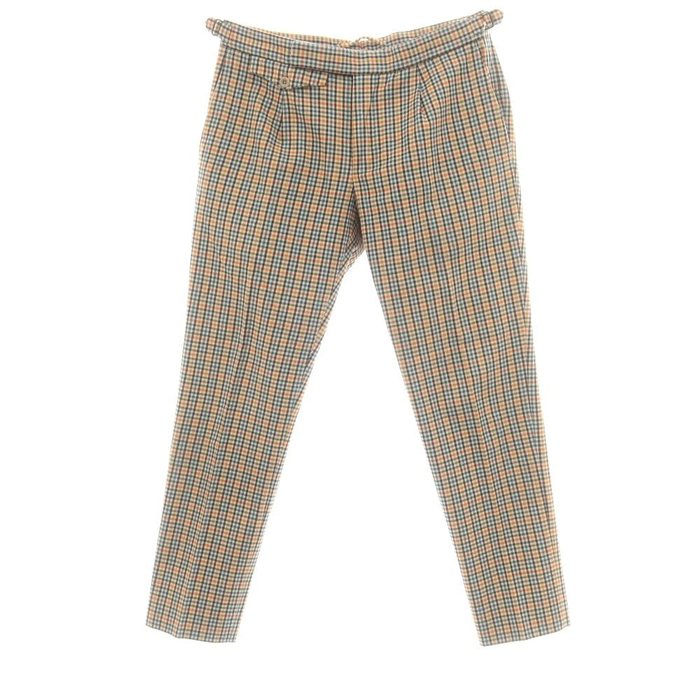 【中古】インコテックス INCOTEX ストレッチ コットン チェック カジュアルスラックスパンツ マルチカラー【 46 】【 状態ランクB 】【 メンズ 】