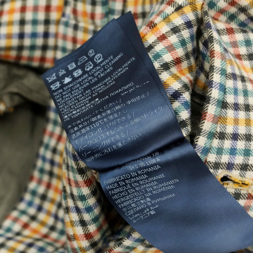 【中古】インコテックス INCOTEX ストレッチ コットン チェック カジュアルスラックスパンツ マルチカラー【 46 】【 状態ランクB 】【 メンズ 】