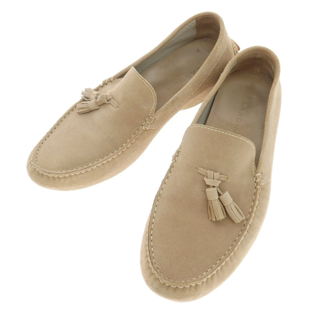 【中古】ラルディーニ LARDINI スエード ドライビングシューズ ベージュ【 8 】【 状態ランクC 】【 メンズ 】