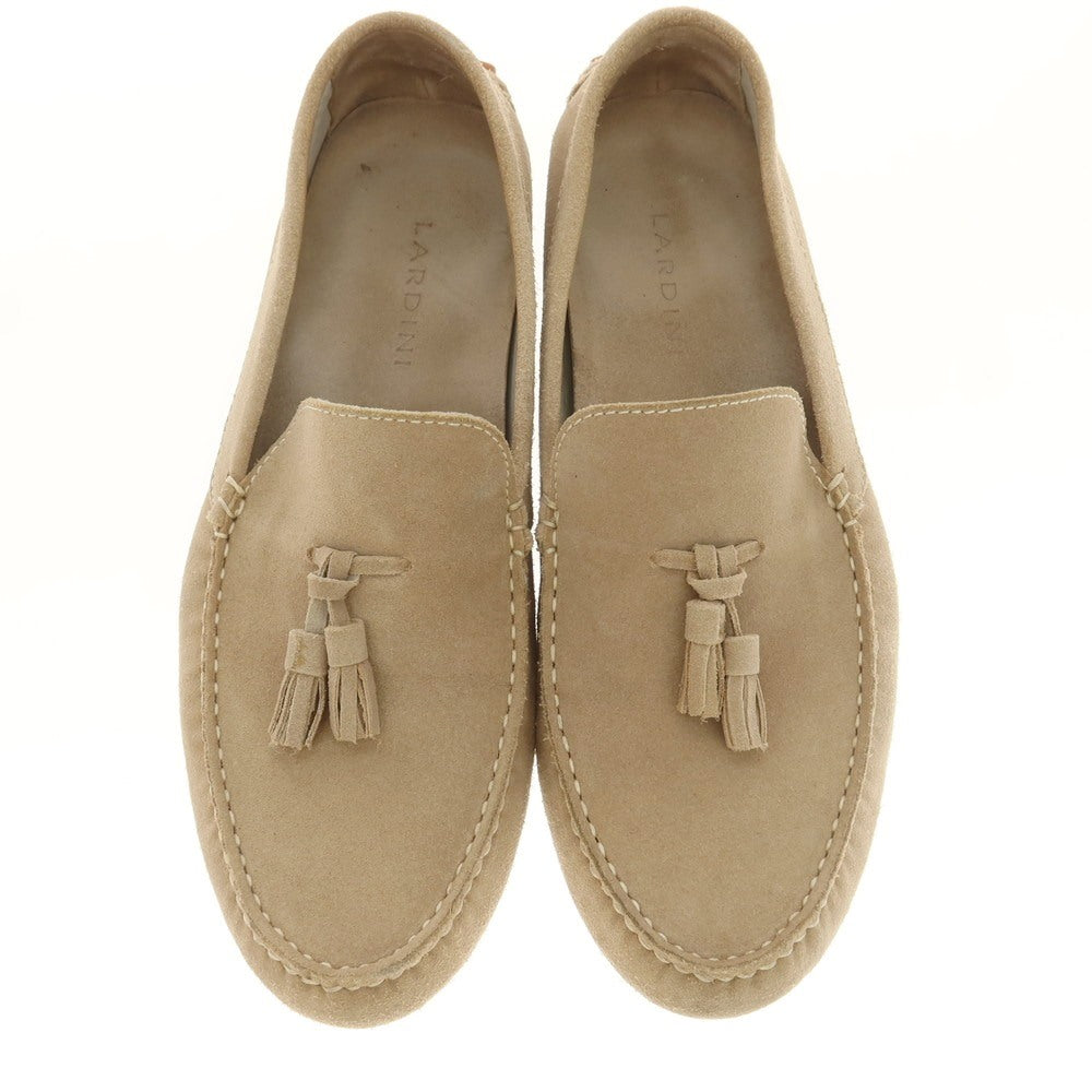 【中古】ラルディーニ LARDINI スエード ドライビングシューズ ベージュ【 8 】【 状態ランクC 】【 メンズ 】 [APD]