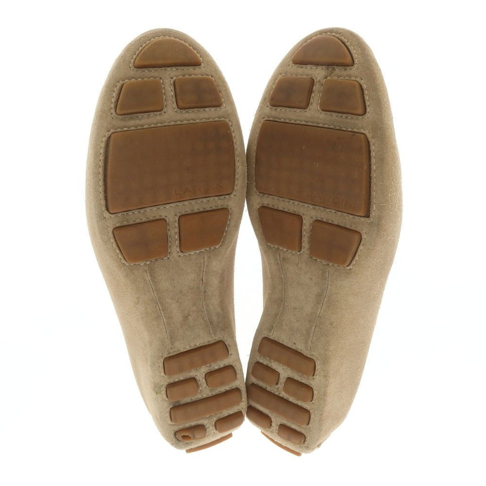 【中古】ラルディーニ LARDINI スエード ドライビングシューズ ベージュ【 8 】【 状態ランクC 】【 メンズ 】 [APD]
