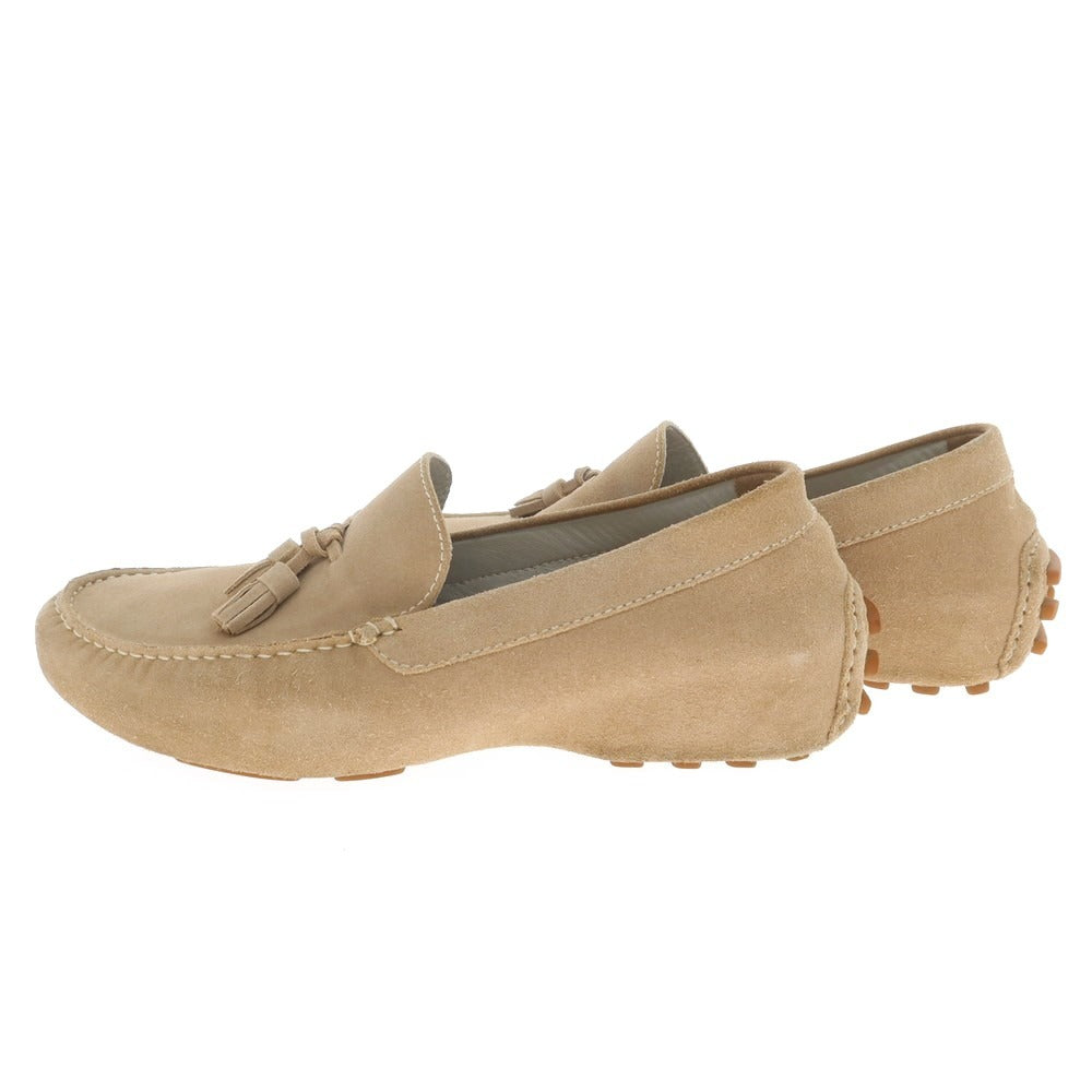 【中古】ラルディーニ LARDINI スエード ドライビングシューズ ベージュ【 8 】【 状態ランクC 】【 メンズ 】 [APD]