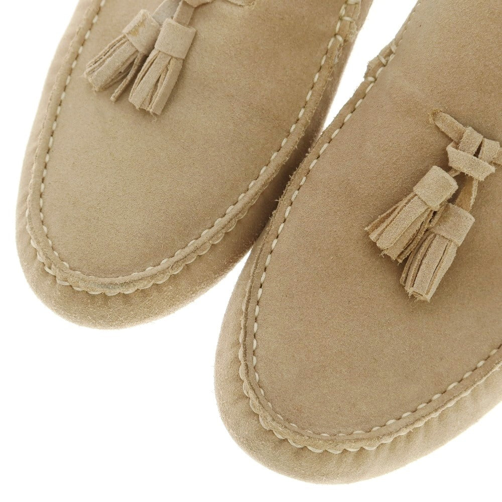 【中古】ラルディーニ LARDINI スエード ドライビングシューズ ベージュ【 8 】【 状態ランクC 】【 メンズ 】 [APD]