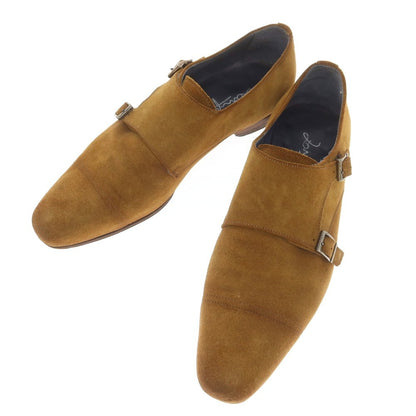 [Used] ZAMPIERE Suede Double Monk Dress Shoes Yellow Ocher [8] [Condition Rank C] [Men&