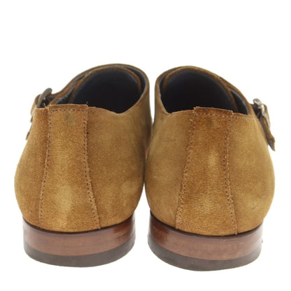 [Used] ZAMPIERE Suede Double Monk Dress Shoes Yellow Ocher [8] [Condition Rank C] [Men&